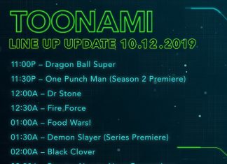 One-Punch Man premieres October 12 at 11:30 p.m, Demon Slayer at 1:30 a.m.